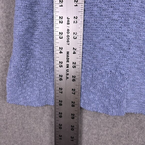 J.Jill Cardigan Women Small Blue Slub Textured Button Front V-Neck Comfy Casual - Picture 3 of 11